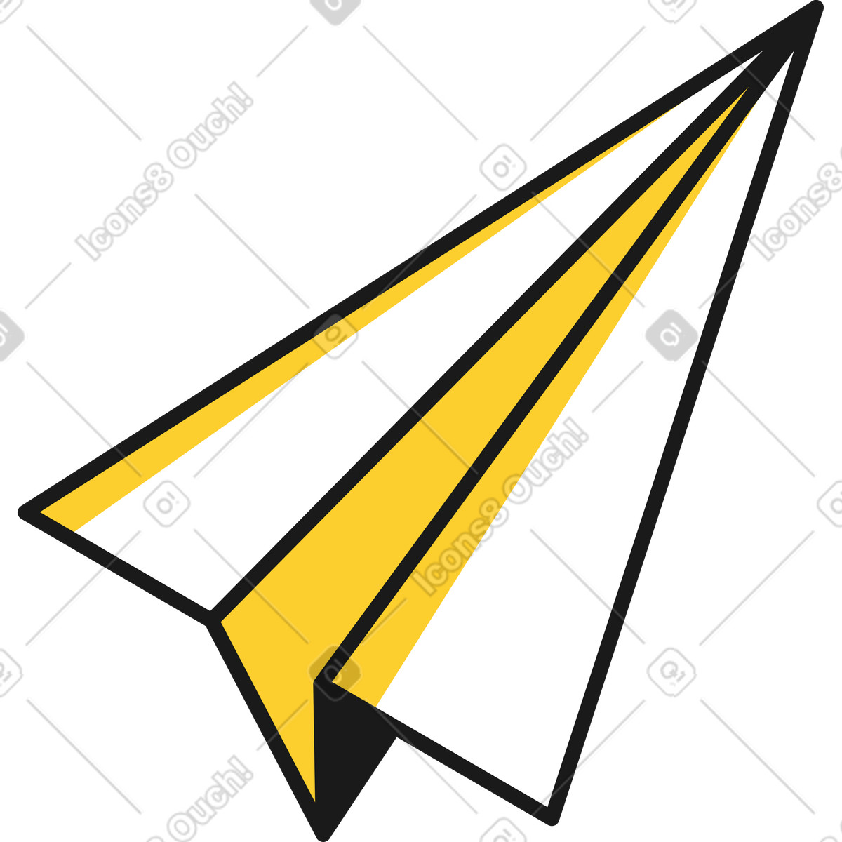 Taxi スタイルの 紙飛行機 のイラストをPNG、SVG形式でダウンロード