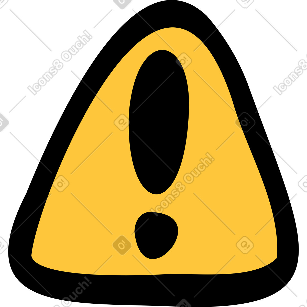 Ilustración Señal de peligro en estilo Comic a descargar en PNG y SVG