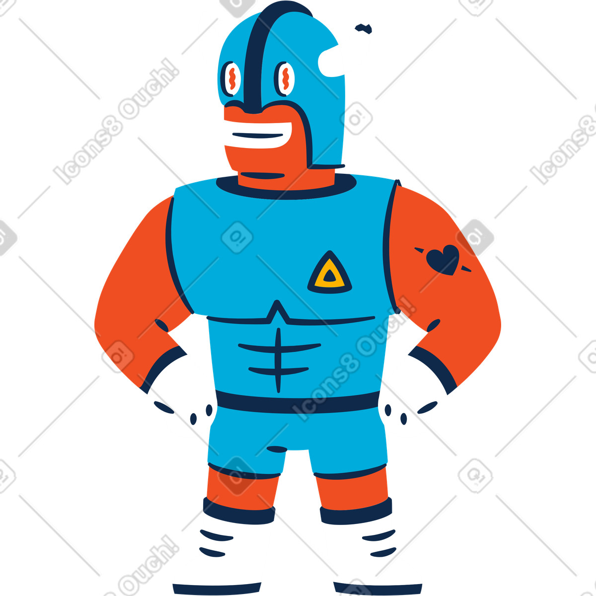 Ritter-Illustration im Flame-Stil als Download in PNG, SVG