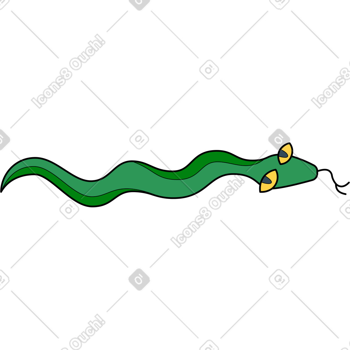 Ilustración Serpiente en estilo Surr a descargar en PNG y SVG