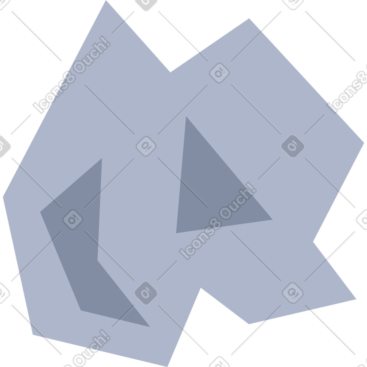 System 스타일의 Paper scrap irregular shape representing torn document or note fragment 일러스트레이션 PNG, SVG 다운로드