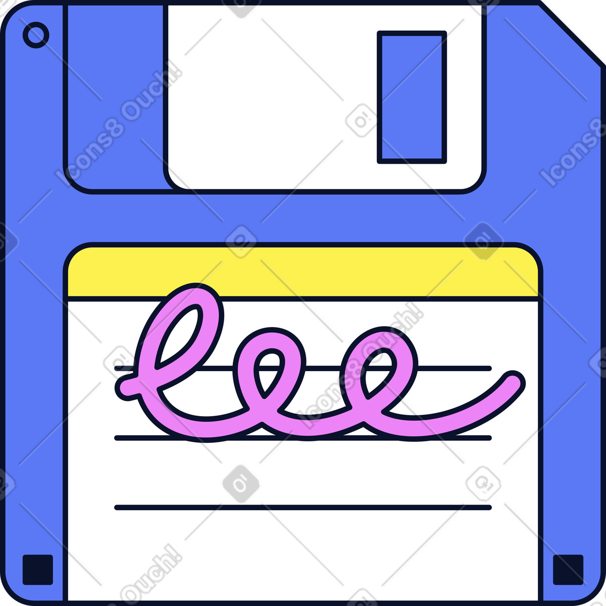 Ilustración Disco flexible en estilo Flexy a descargar en PNG y SVG