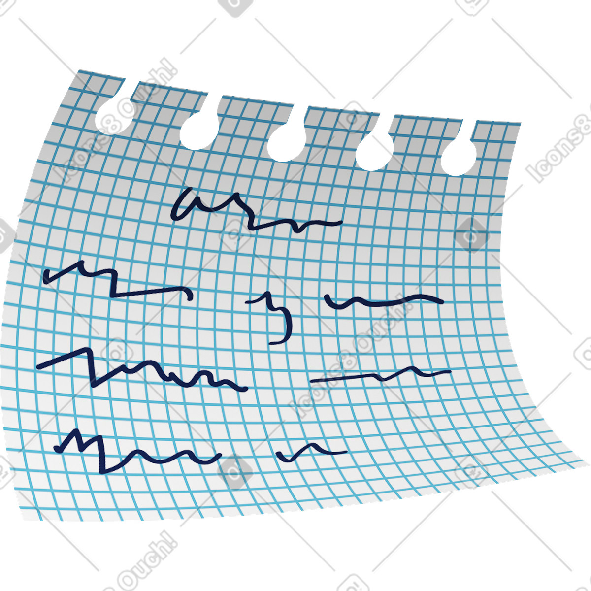 Illustration Page papier avec notes dans le style 3D Business à télécharger aux formats PNG, SVG