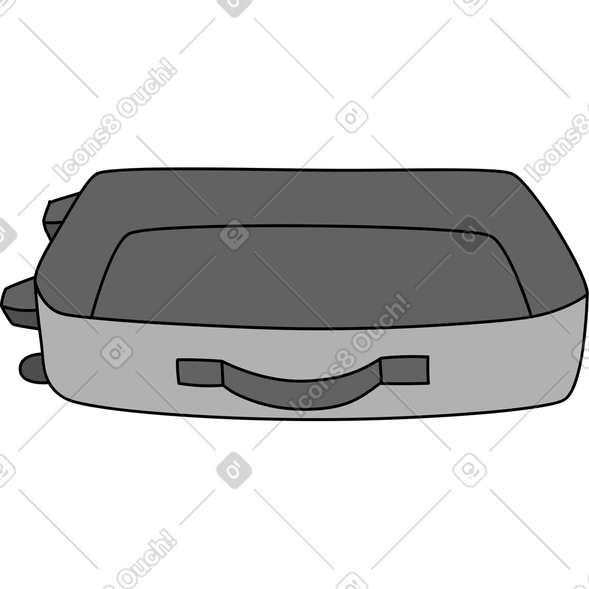 下载 Purr 风格的 Bottom of suitcase 插画，支持 PNG、SVG 格式