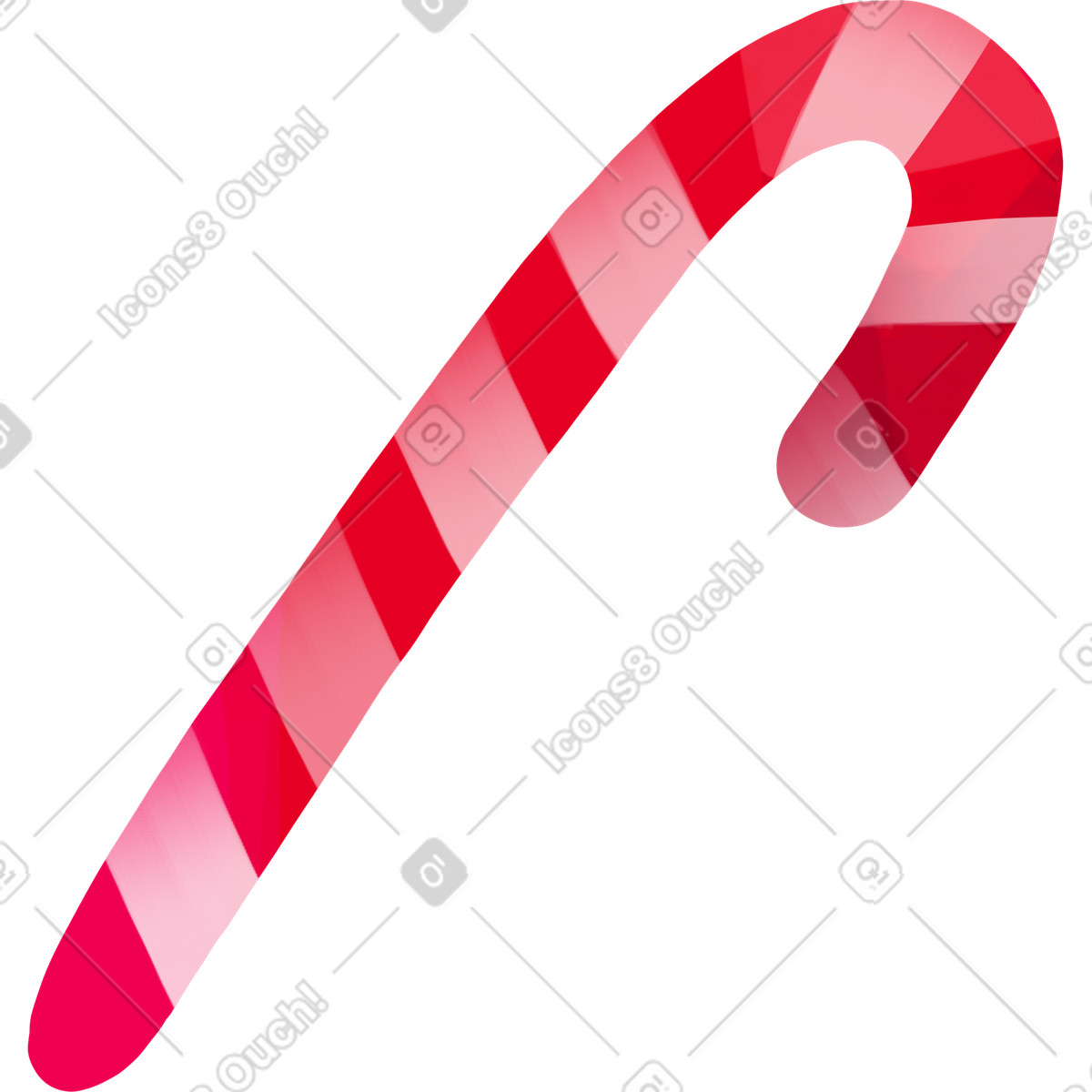 Candy cane illustration in Atomic style download in PNG, SVG
