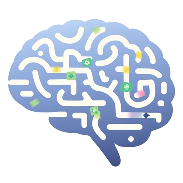 A maze puzzle designed in the shape of a brain with the prefrontal cortex as the entry point