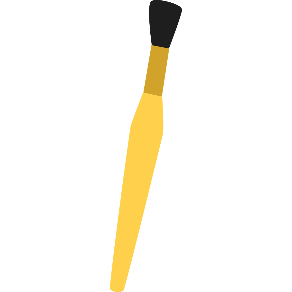 Yellow brush illustration in Bouncy style download in PNG, SVG