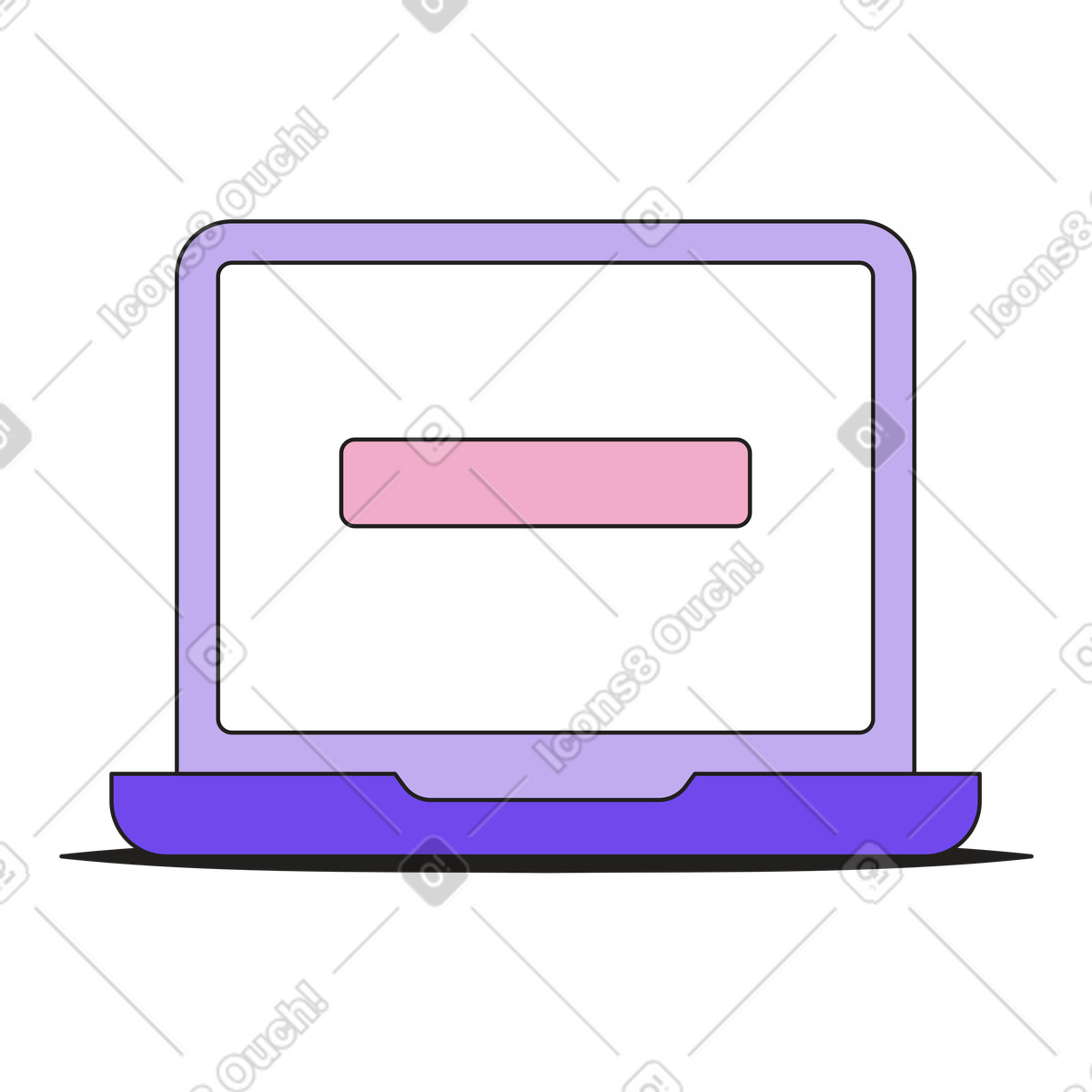 Ilustração animada de Notebook com senha em no estilo Dazzle para baixar em GIF, Lottie (JSON), AE