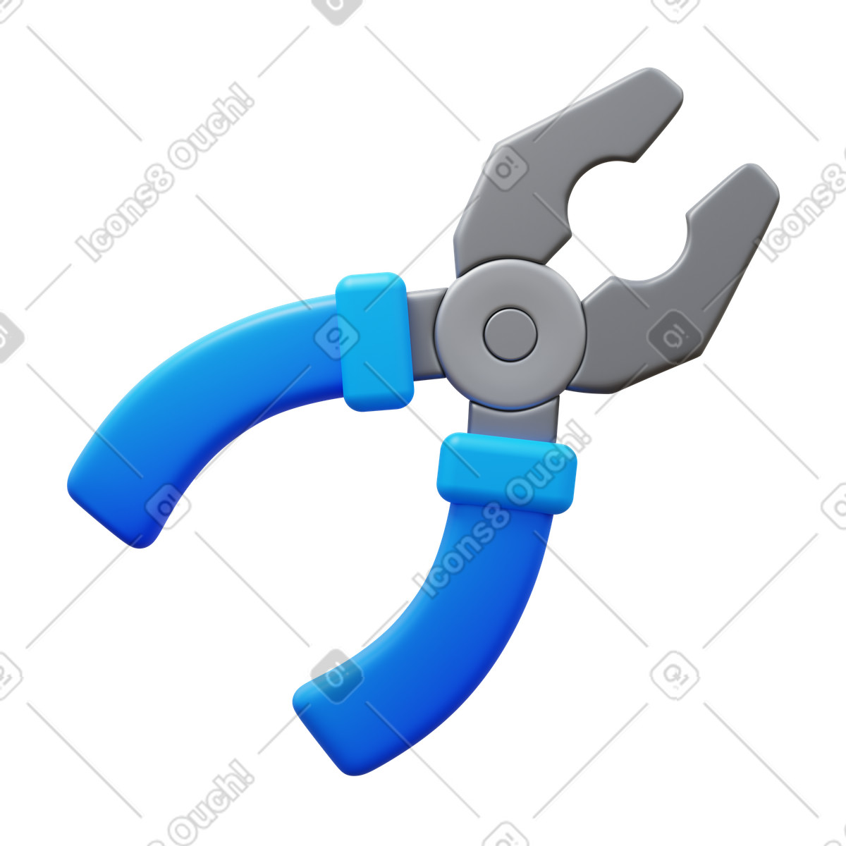 Pliers-Illustration im 3D Fluency-Stil als Download in PNG, SVG