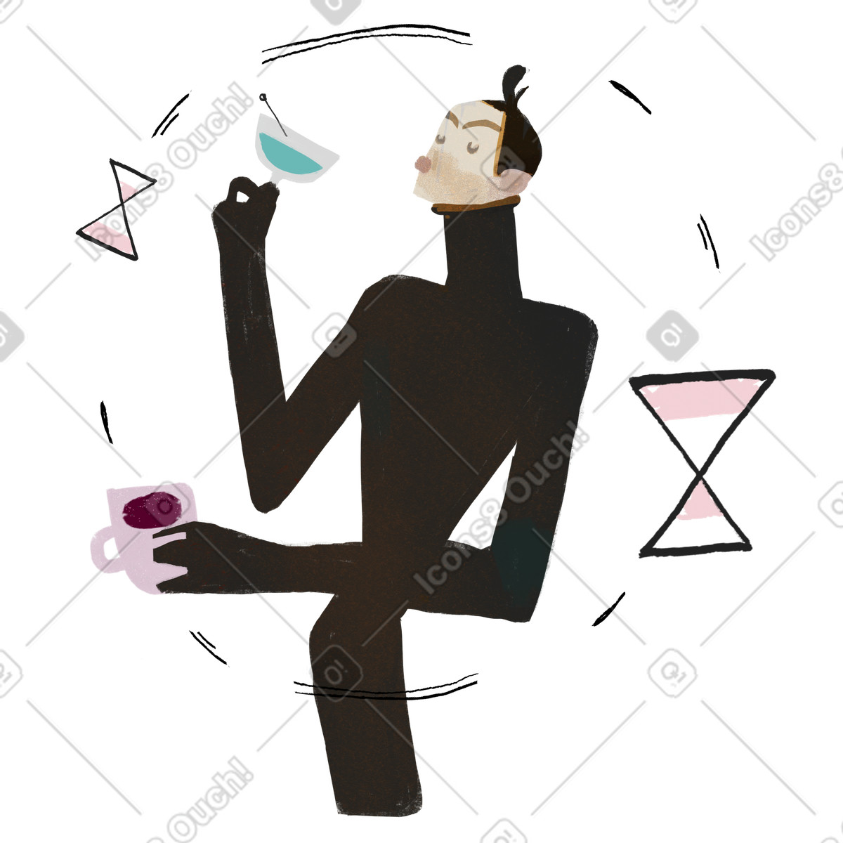 Circolazione delle bevande illustrazione in stile Fabulous scarica in PNG, SVG