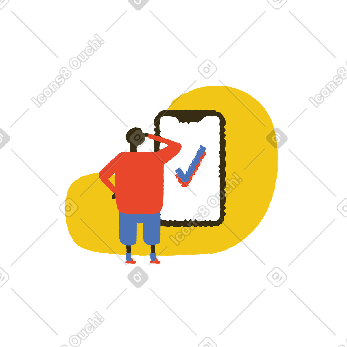Fatto! illustrazione in stile Bermuda scarica in PNG, SVG