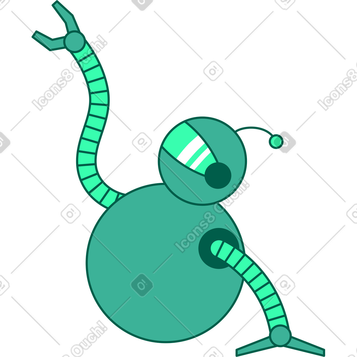 Ilustración Robot en estilo Storyline a descargar en PNG y SVG
