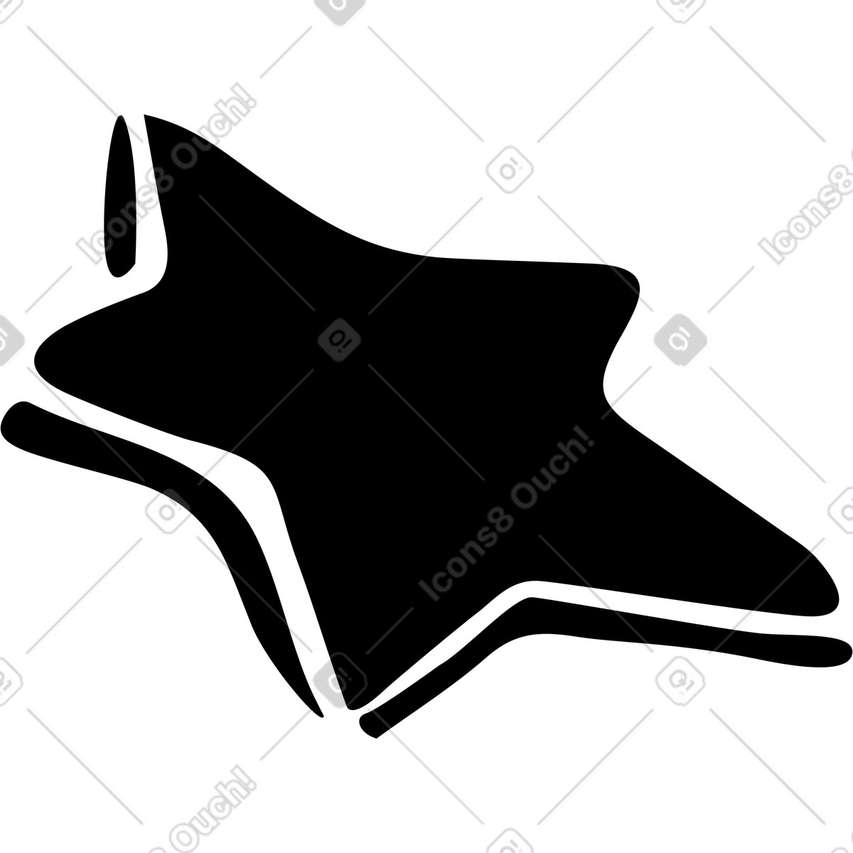Ilustração de Estrela negra em no estilo Line para baixar em PNG, SVG