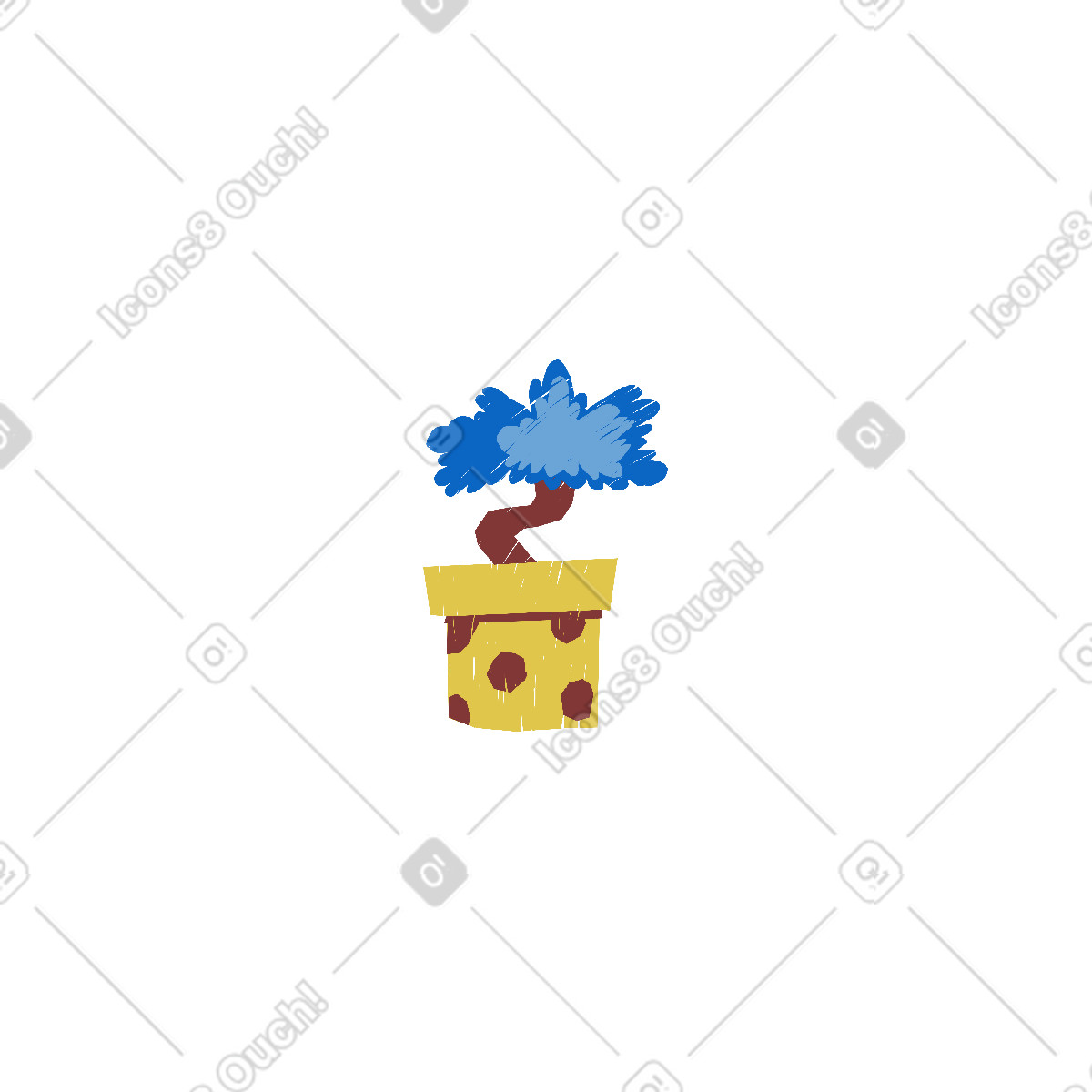 Pianta illustrazione in stile Sleepy scarica in PNG, SVG