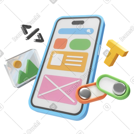 3D Développement d'applications mobiles et interface utilisateur PNG, SVG