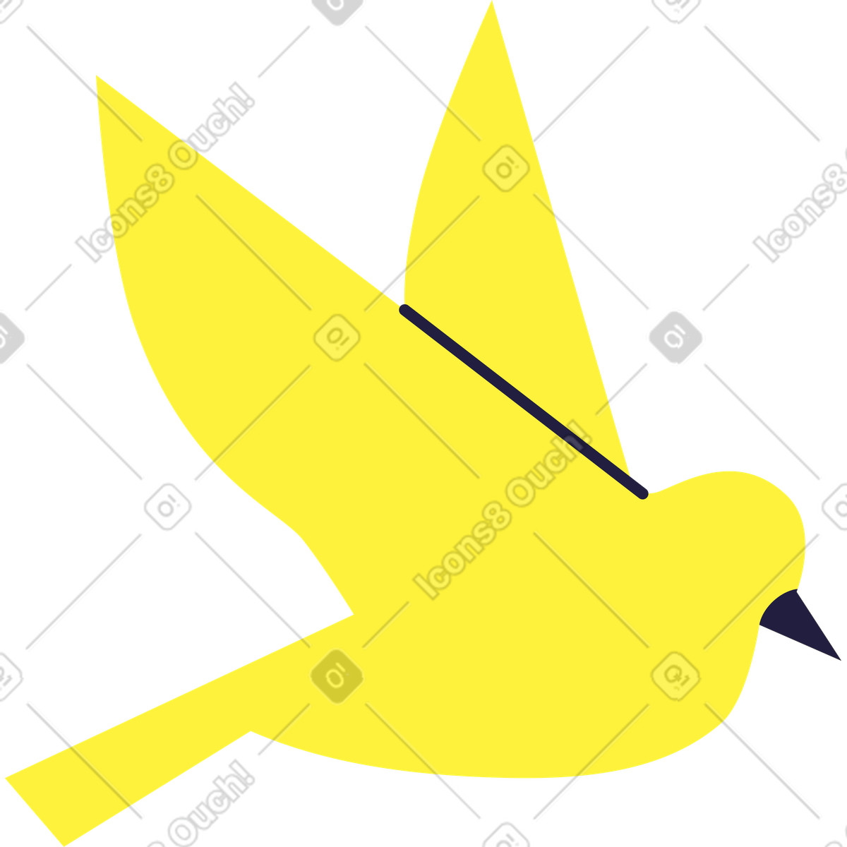 Illustration Pigeon dans le style Mellow à télécharger aux formats PNG, SVG