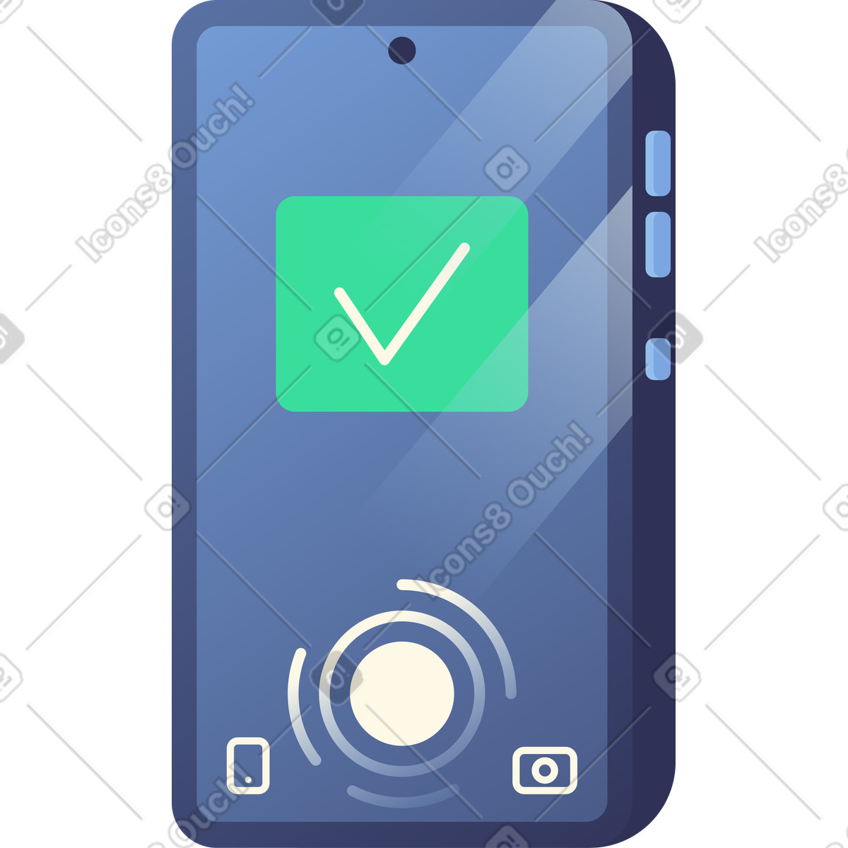 Illustration Smartphone débloqué dans le style Beam à télécharger aux formats PNG, SVG