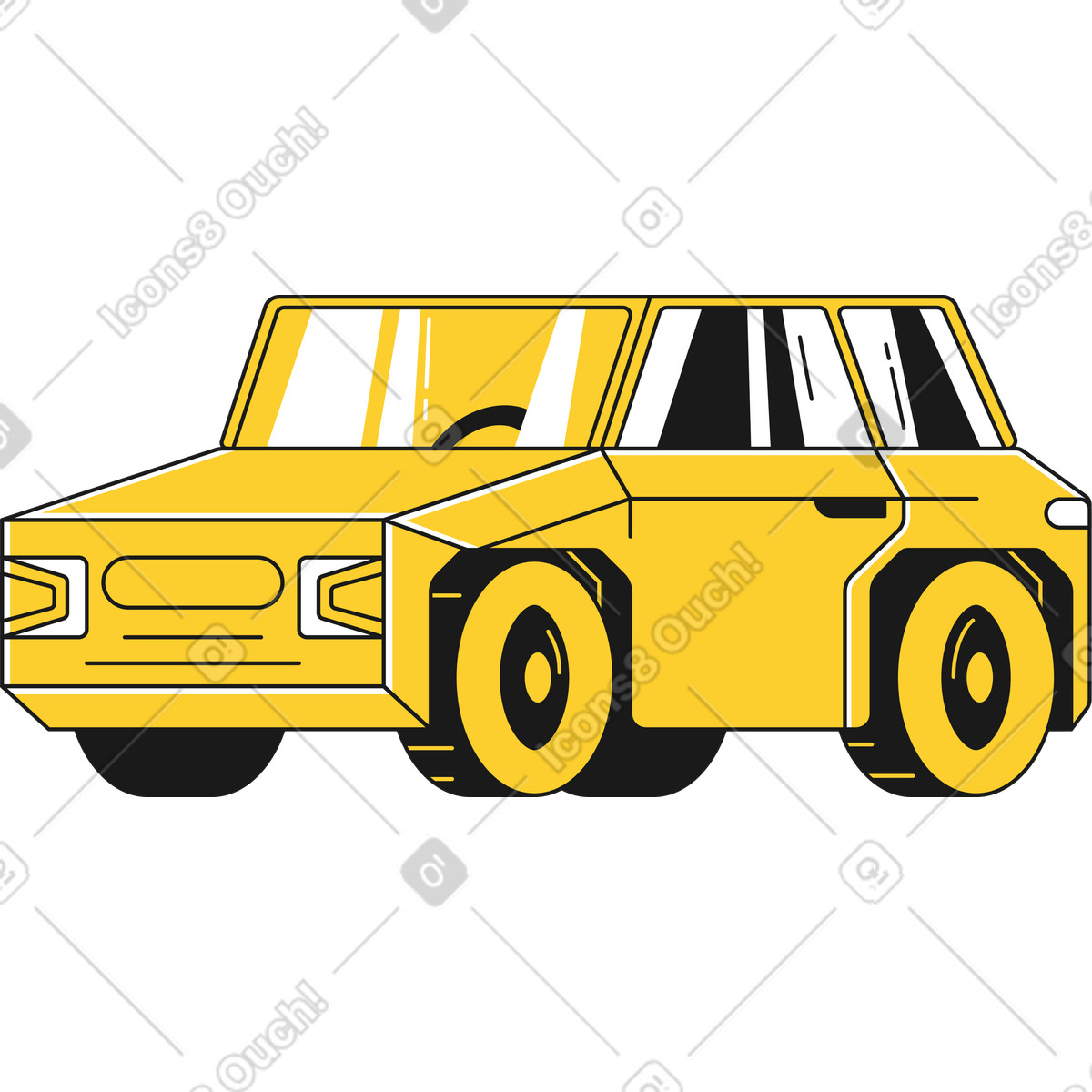 Иллюстрация Броневик в стиле Taxi — скачать в форматах PNG, SVG
