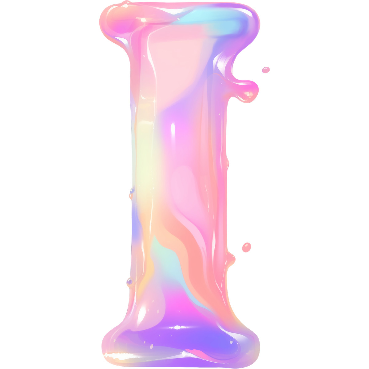 下载 Fluid 风格的 字母 i 插画，支持 PNG、SVG 格式