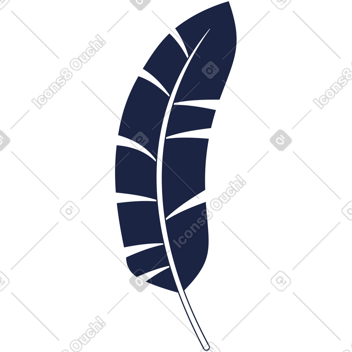 Ilustración Hoja de palma en estilo Urban Line a descargar en PNG y SVG