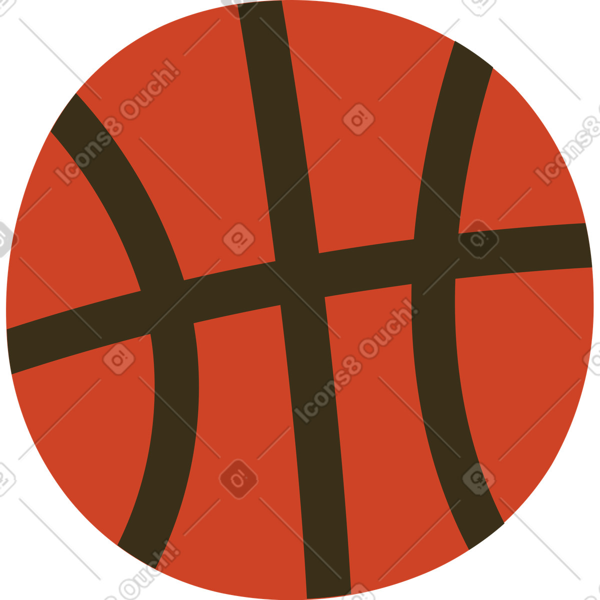下载 Arabica 风格的 Basketball ball 插画，支持 PNG、SVG 格式