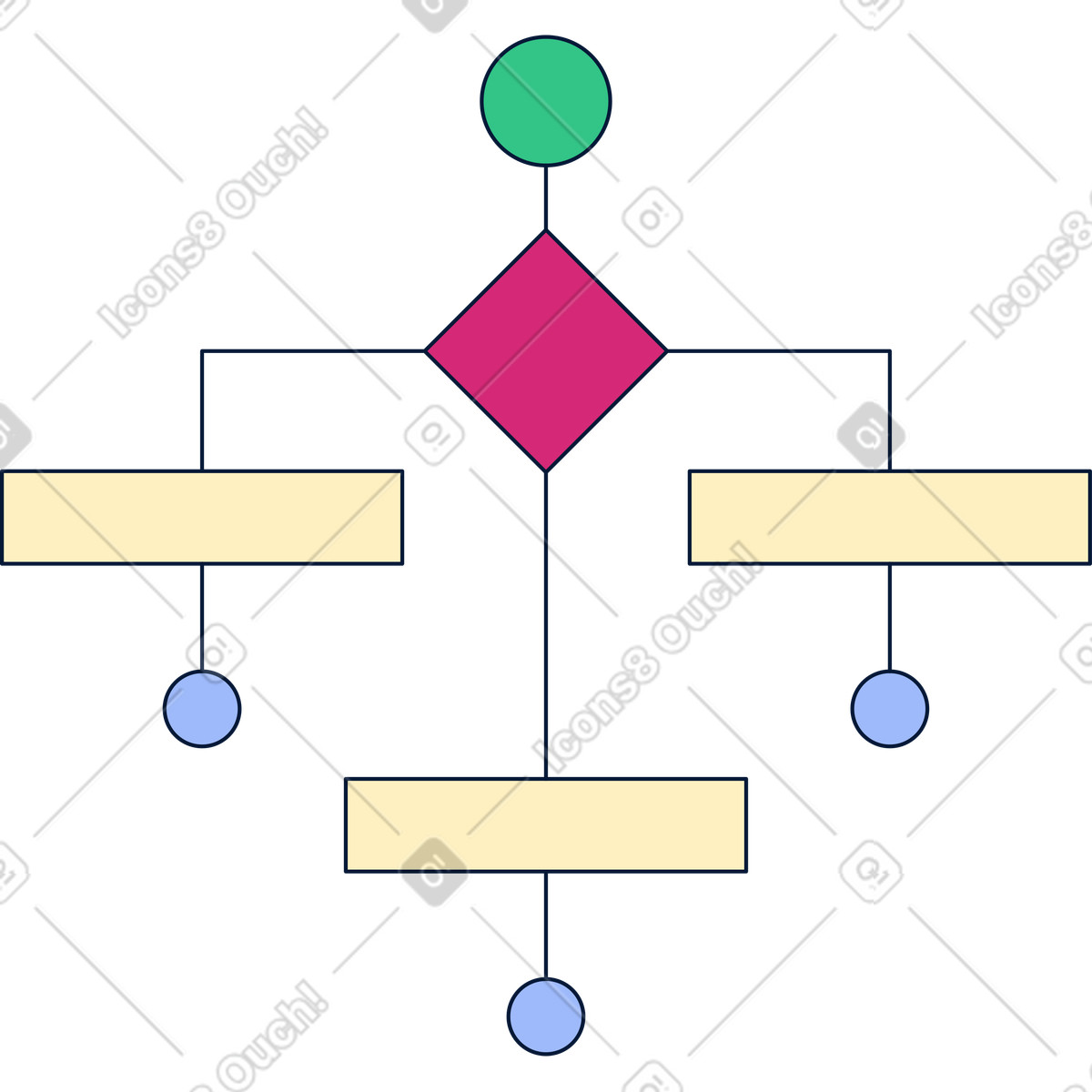 Block diagram illustration in Neat style download in PNG, SVG