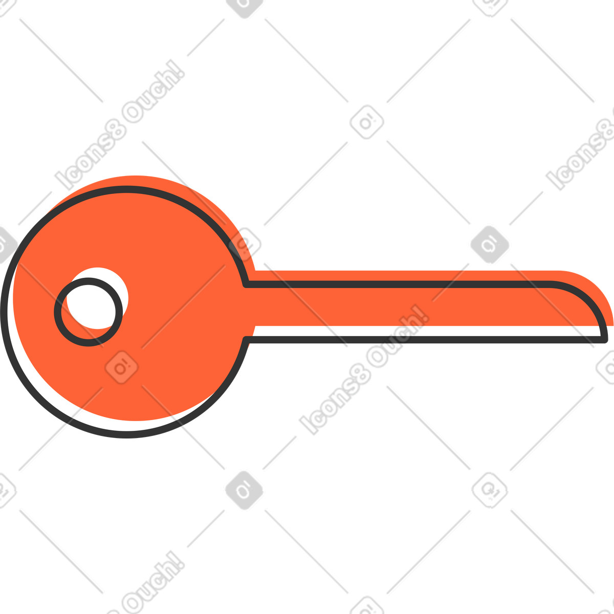 Ilustração de Chave em no estilo Crayon para baixar em PNG, SVG