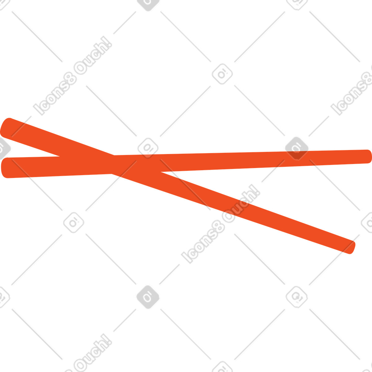 Chopsticks illustration in Flame style download in PNG, SVG