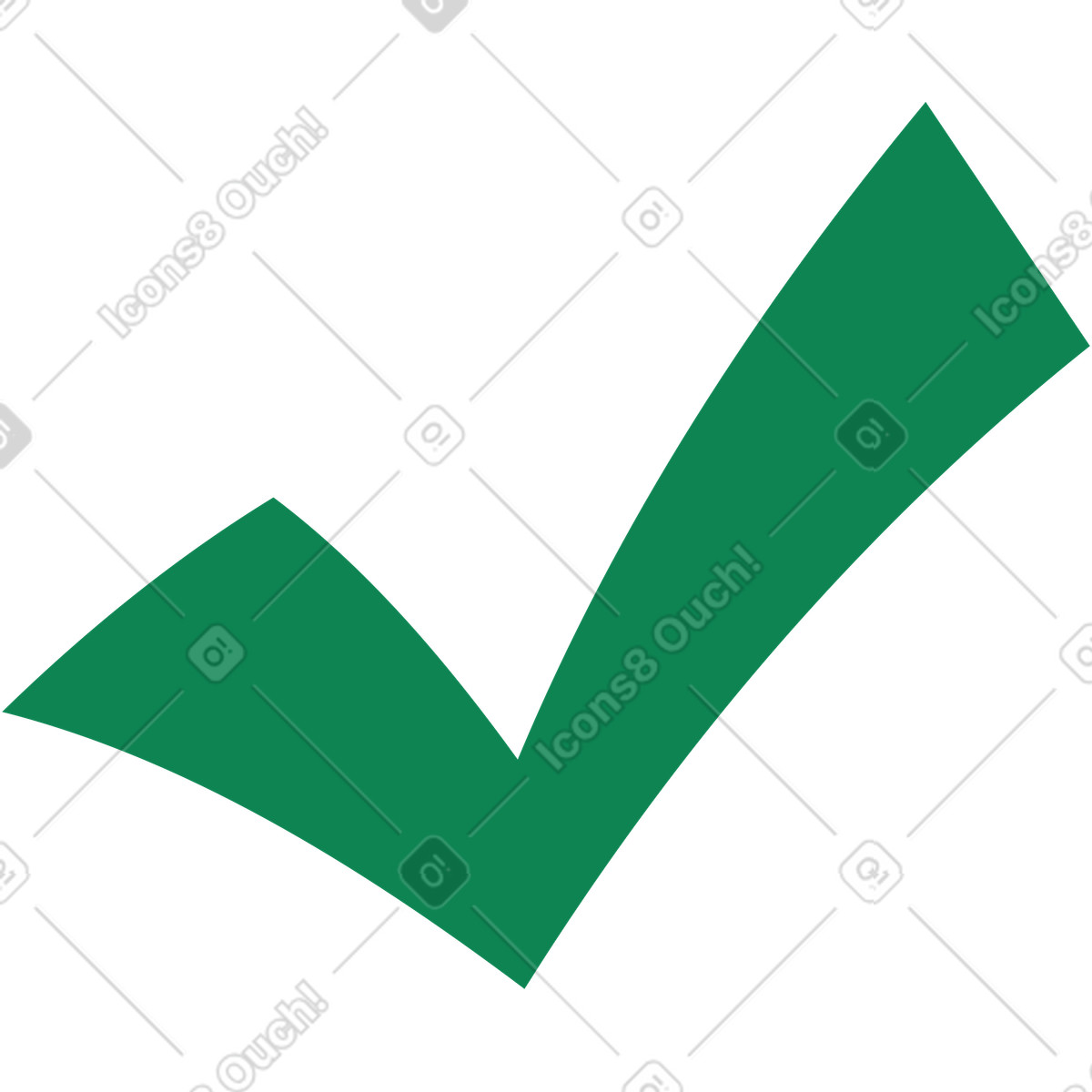 Green checkmark illustration in Colors style download in PNG, SVG