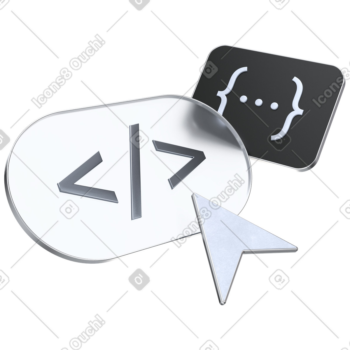 Иллюстрация Source code, web development, software engineering в стиле 3D Pro — скачать в форматах PNG, SVG