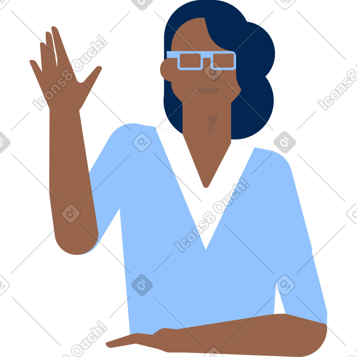 Addetto alla reception illustrazione in stile Urban scarica in PNG, SVG