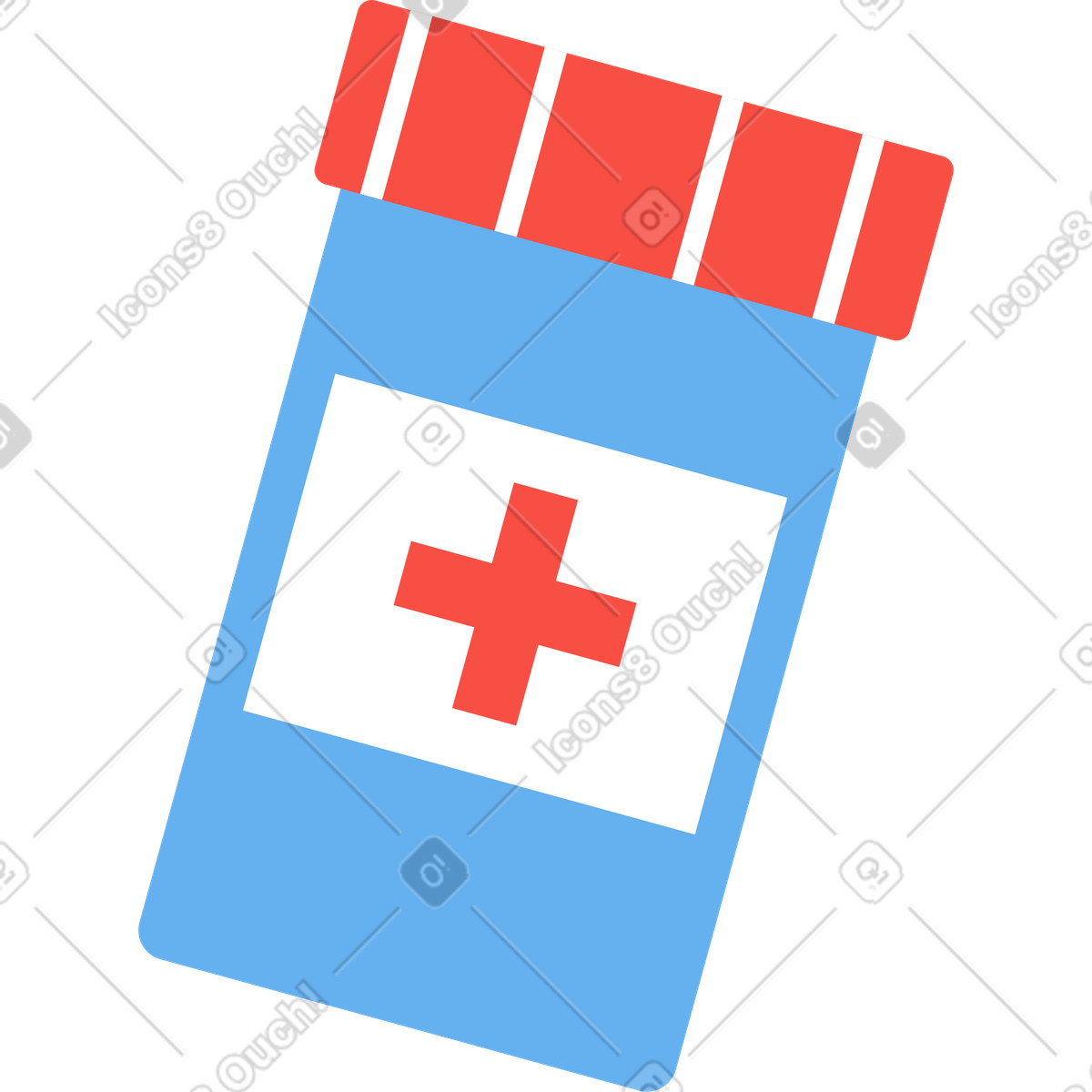 Illustration Bouteille de pilules dans le style Sammy à télécharger aux formats PNG, SVG