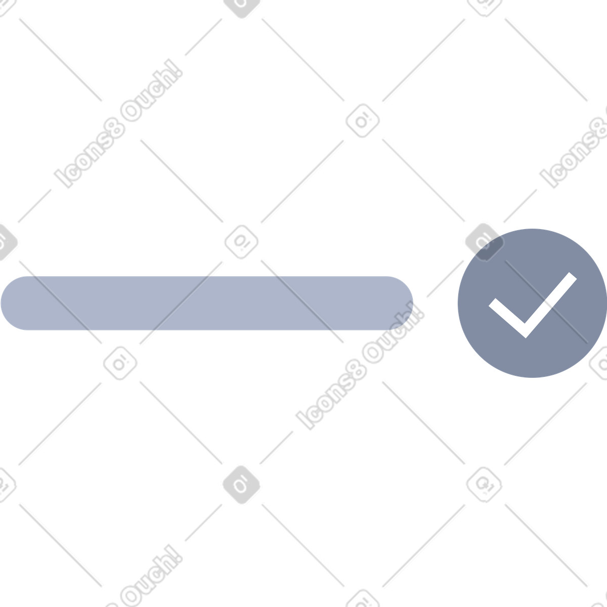 Ilustração de Loading bar and checkmark em no estilo System para baixar em PNG, SVG
