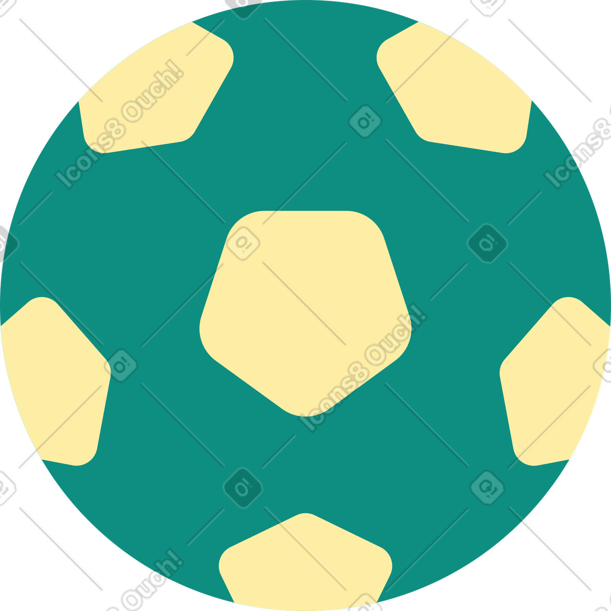 Ilustração de Bola futebol em no estilo Polar para baixar em PNG, SVG