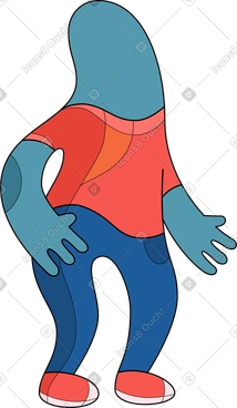 Man sturdy standing PNG, SVG