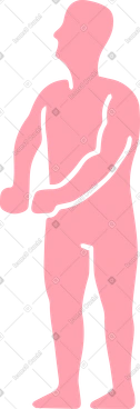 Pink man silhouette PNG, SVG