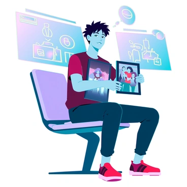 Eren Yeager gazing thoughtfully at a family photo, lost in memories