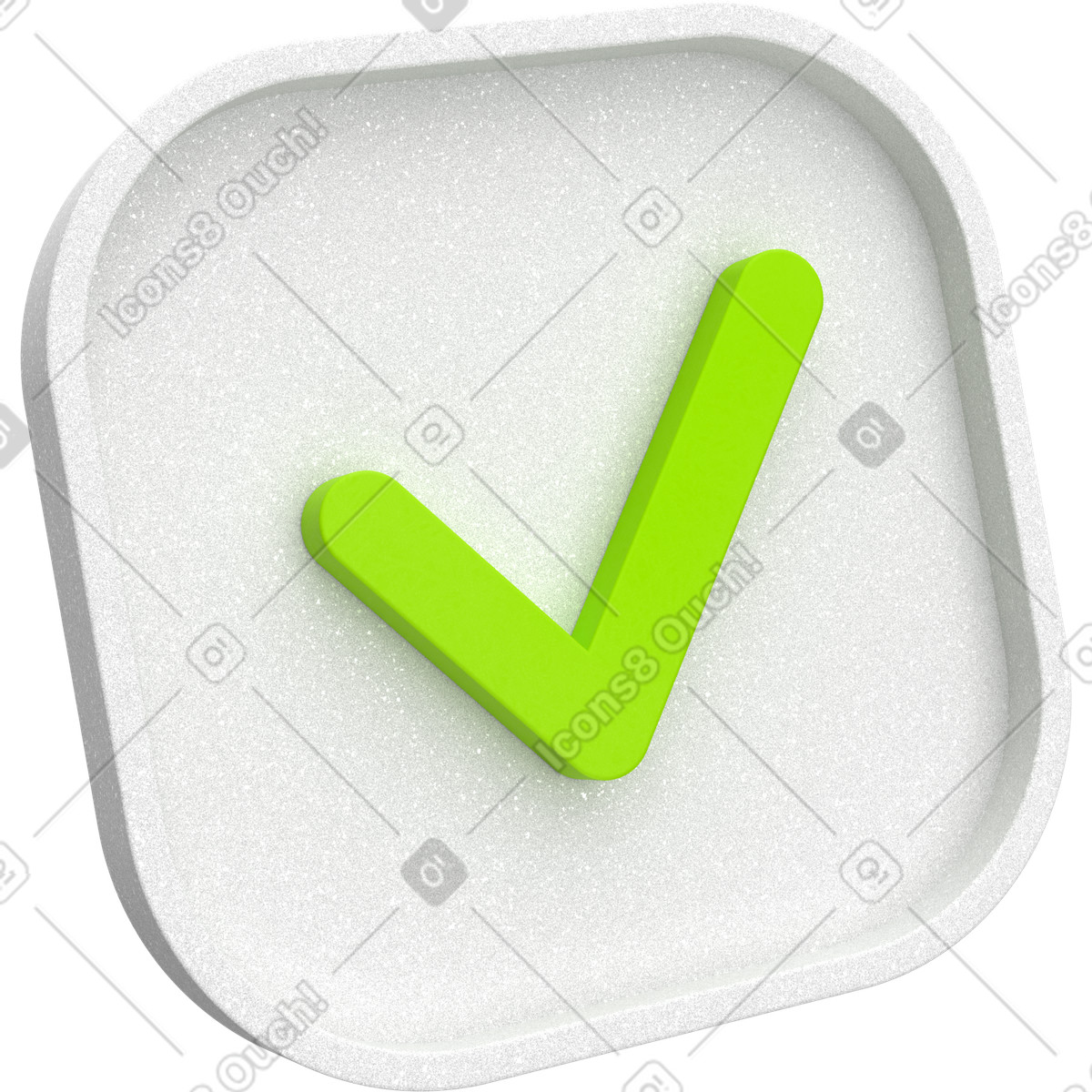 Illustration Coche en plastique blanc dans le style 3D Enterprise à télécharger aux formats PNG, SVG