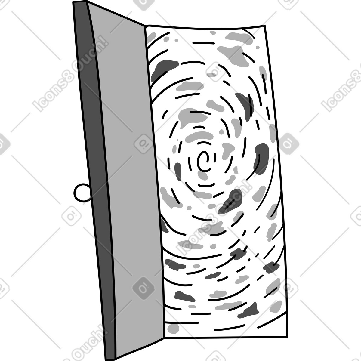 Purr スタイルの Opened door のイラストをPNG、SVG形式でダウンロード