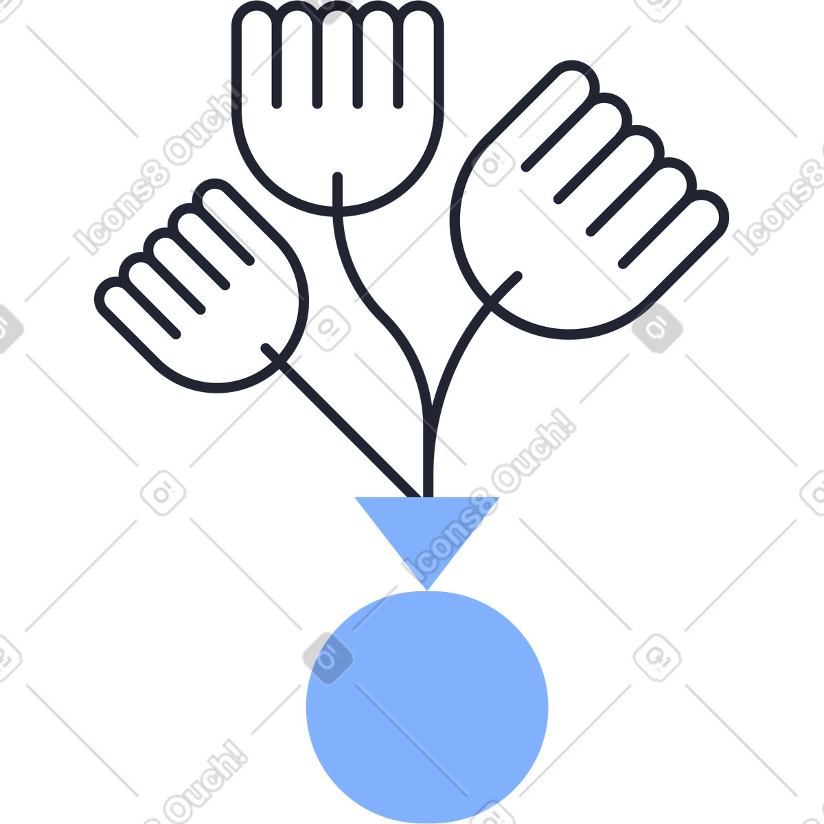下载 Pablita 风格的 花瓶里的花 插画，支持 PNG、SVG 格式