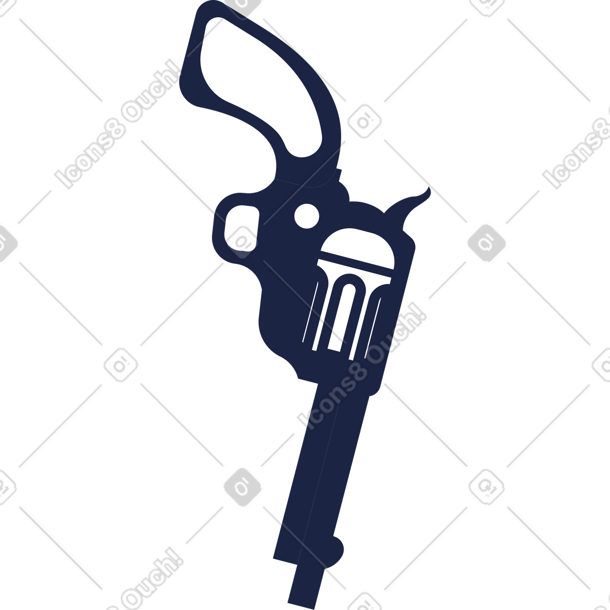 Pistol line illustration in Urban style download in PNG, SVG