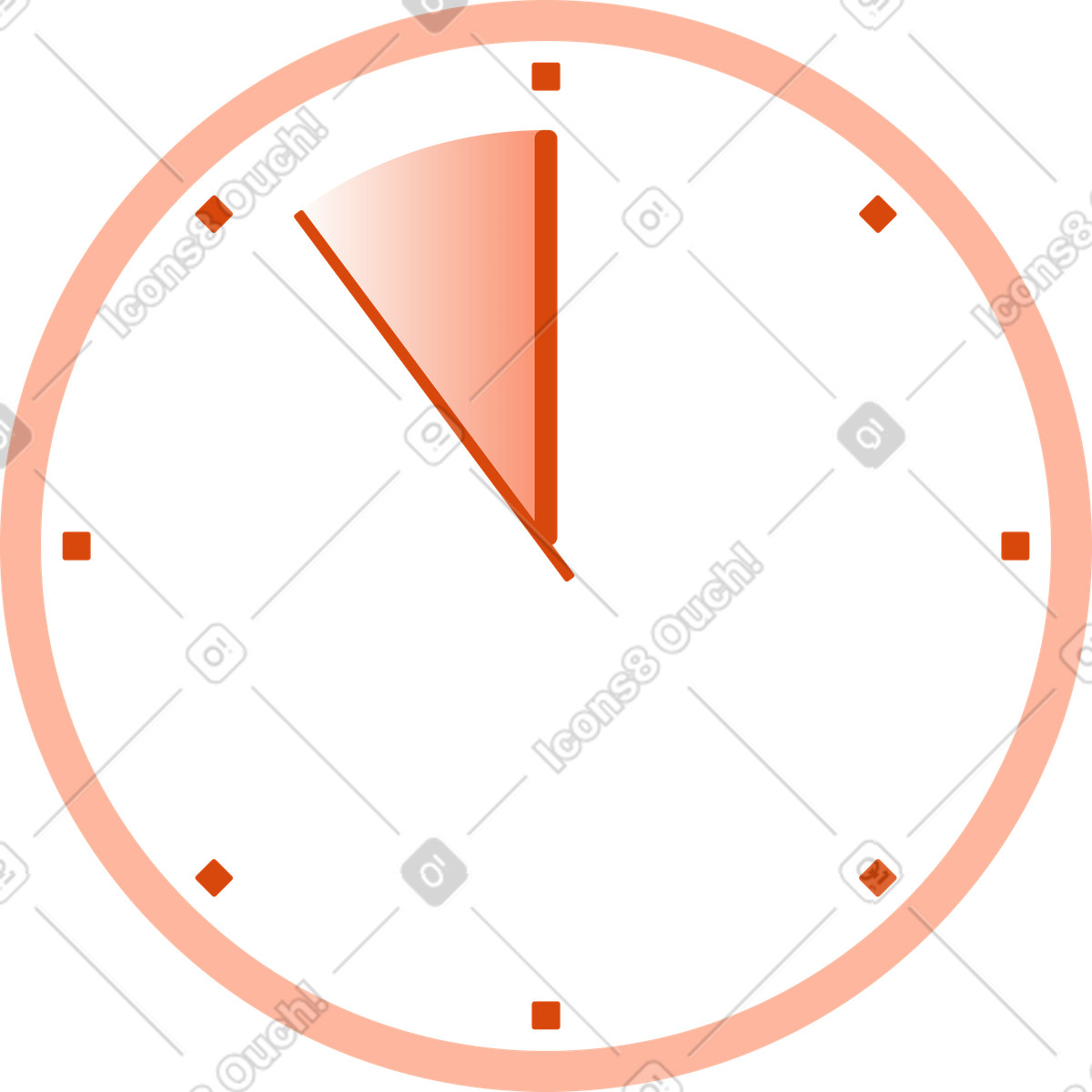 Orologio illustrazione in stile Orange scarica in PNG, SVG