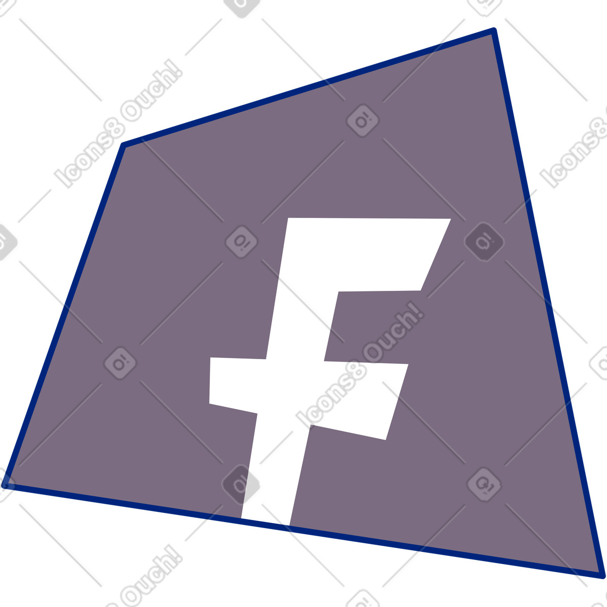 Ilustración Facebook en estilo Neo-Sakura a descargar en PNG y SVG
