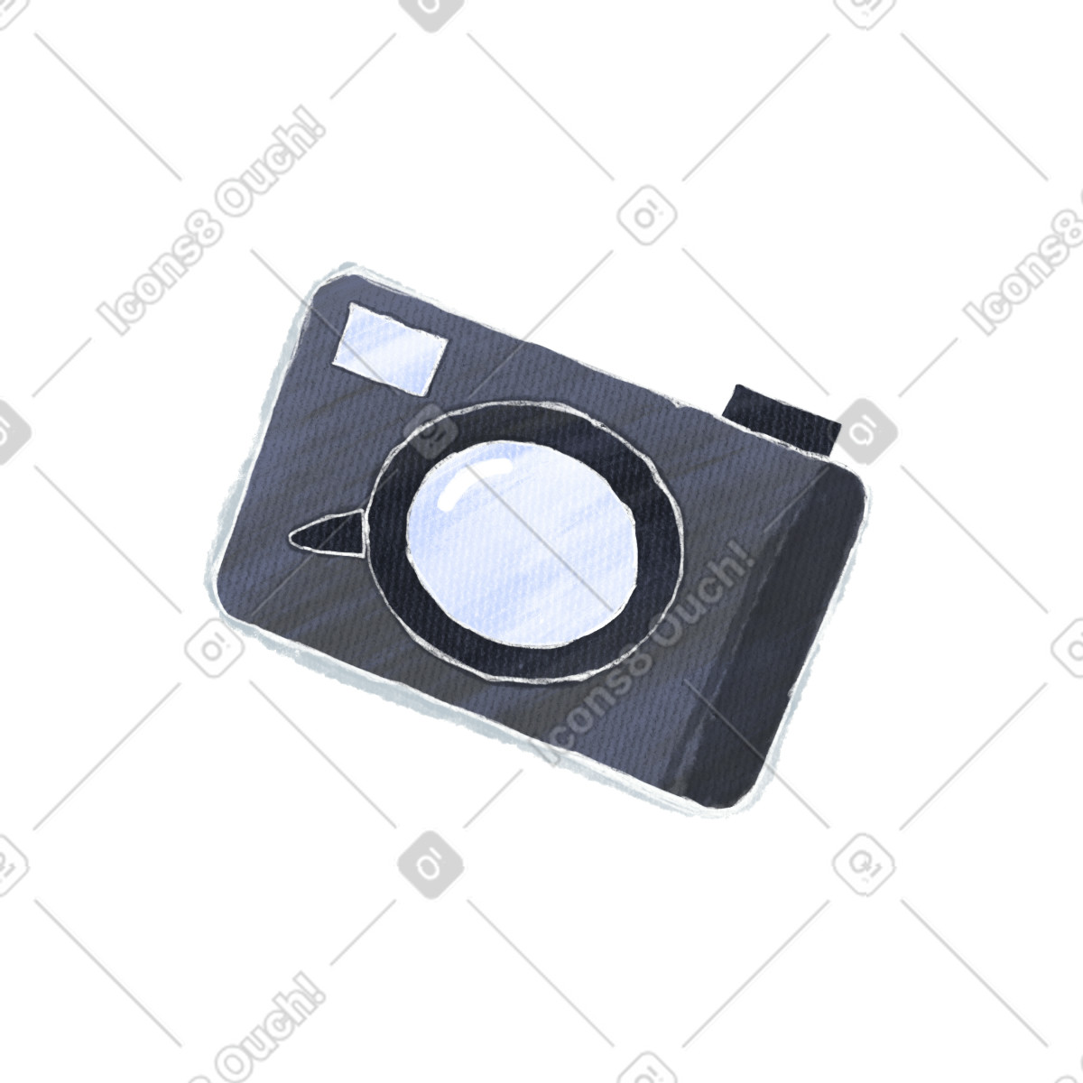 Black camera illustration in Crafty style download in PNG, SVG