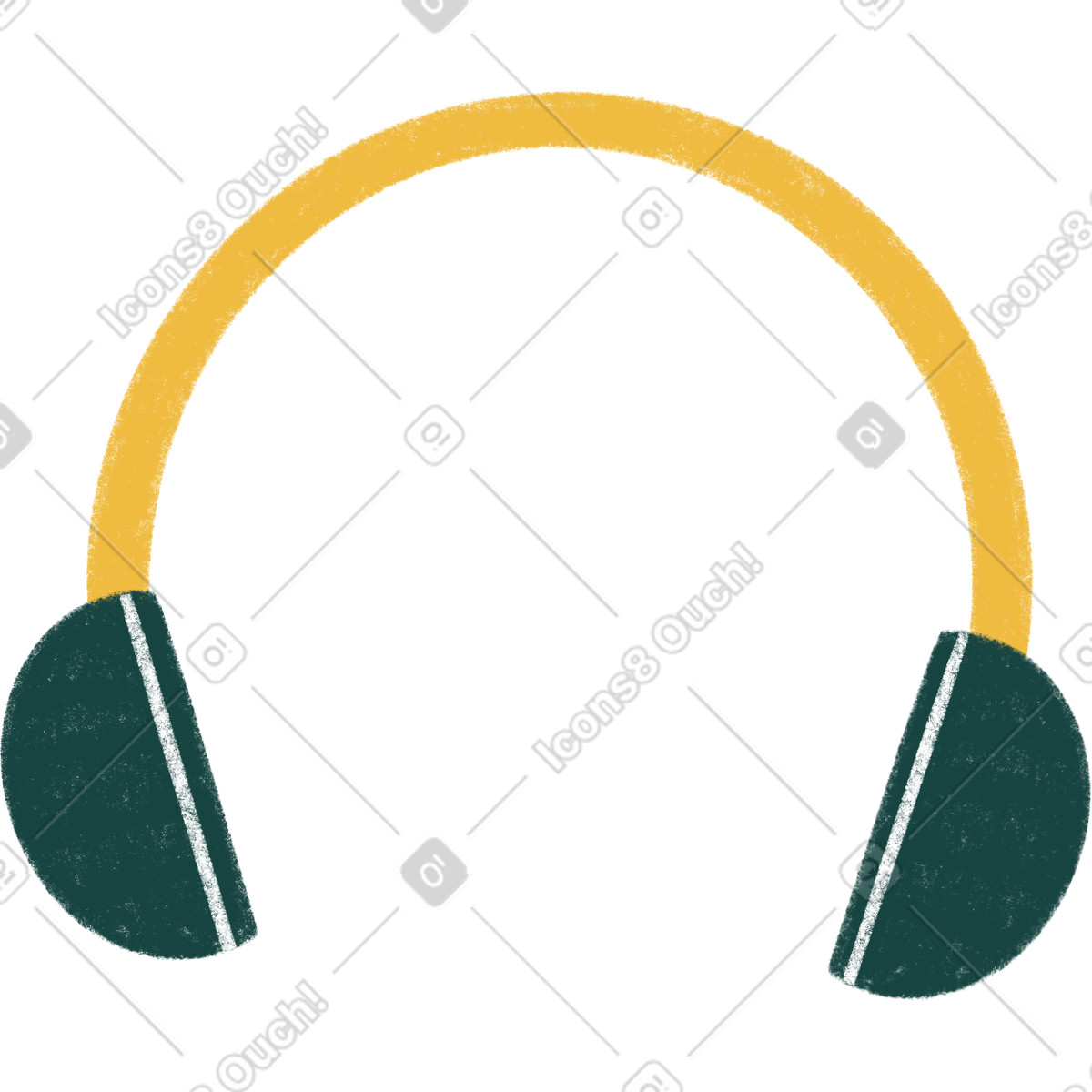 Wired headphones-Illustration im Tutti-Stil als Download in PNG, SVG