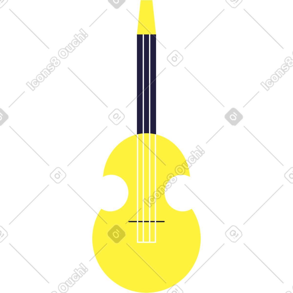Violine-Illustration im Mellow-Stil als Download in PNG, SVG