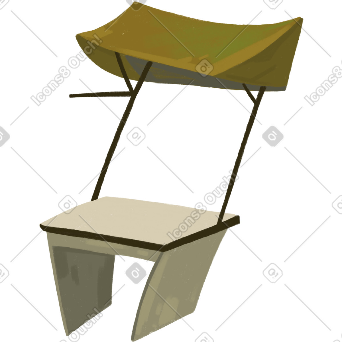 Tent illustration in Atomic style download in PNG, SVG