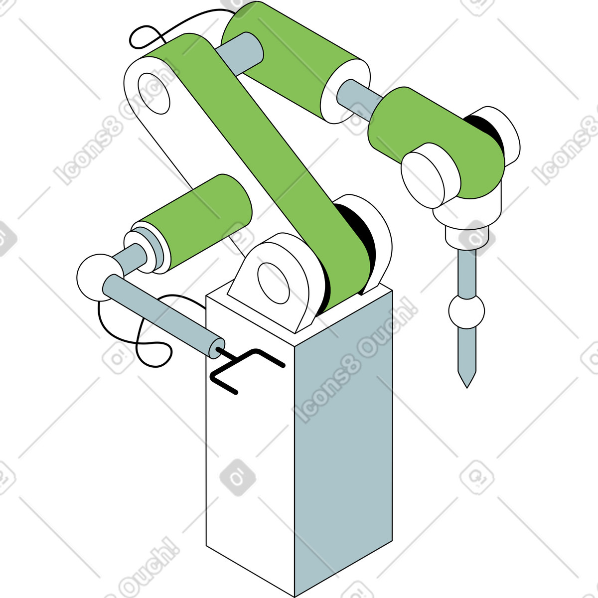 Ilustração de Braços robóticos em no estilo Isometric para baixar em PNG, SVG