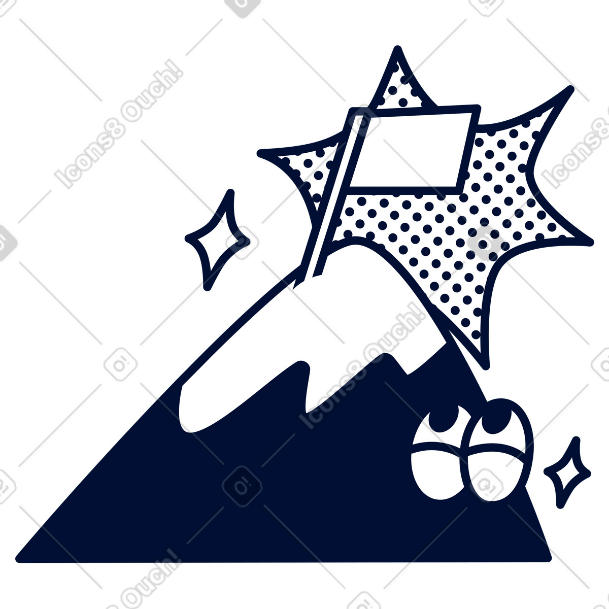 Strategic progress,Growth achievement,Project roadmap goal  illustration in PNG, SVG