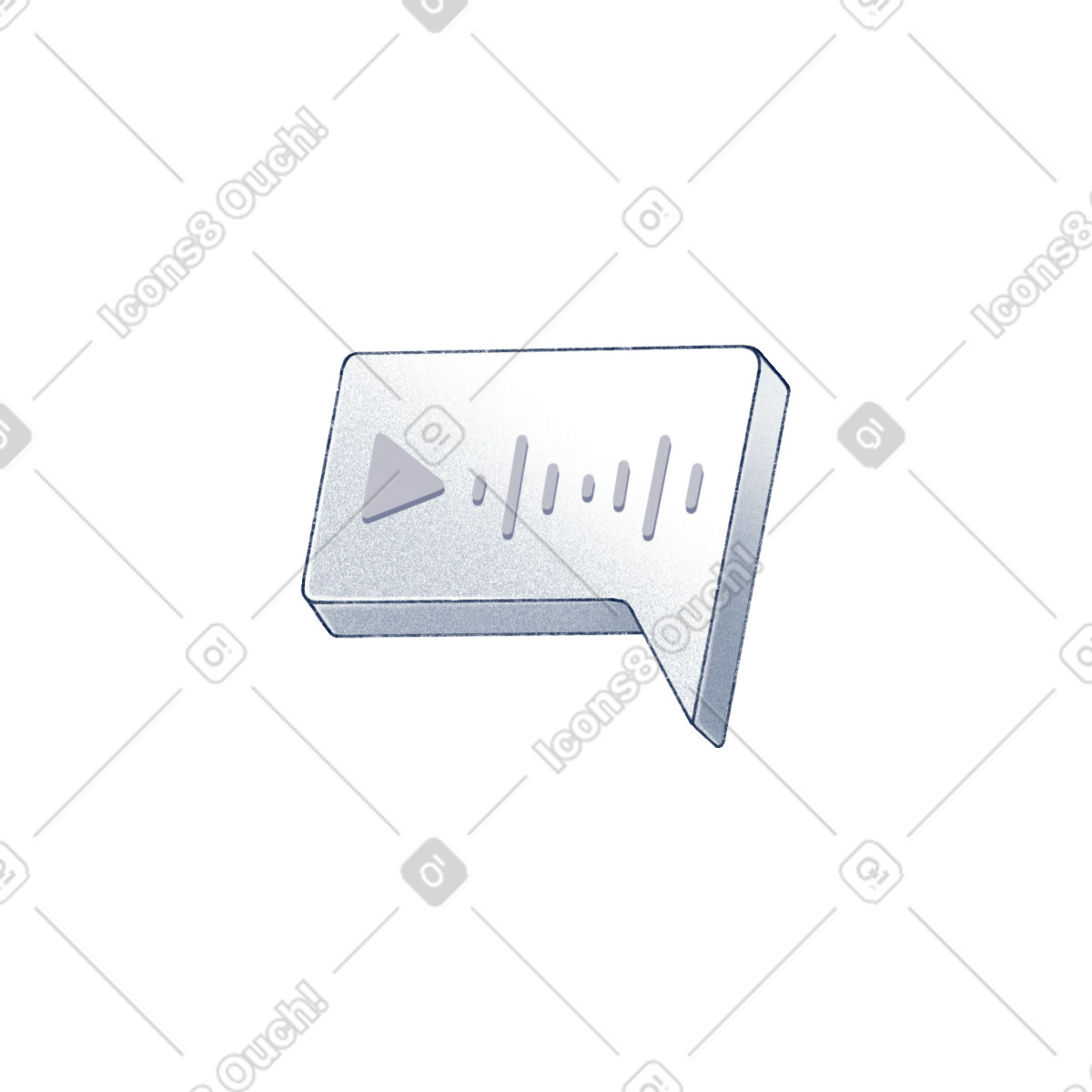 Illustration Speech bubble with a voice message dans le style Haze à télécharger aux formats PNG, SVG